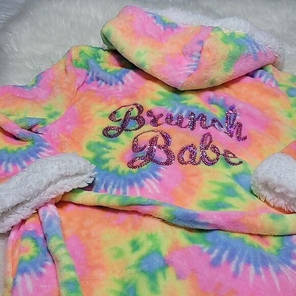 1729  EM & ALFIE SLEEP  Soft Robe multicolor  U/T NWT - Picture 1 of 5